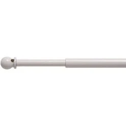HOMEMAISON Tringle Extensible à Bouts Ronds - Blanc