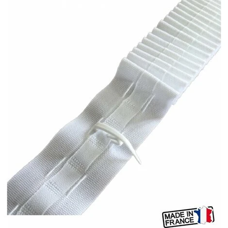 SECODIR Ruban Fronceur- Ruflette 35 Mm - Colorie Blanc 1 SECODIR Ruban Fronceur- Ruflette 35 Mm - Colorie Blanc