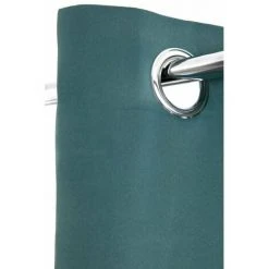RIDEAUDISCOUNT Rideau Occultant 140 X 240 Cm à Oeillets Uni Vert Foncé - Vert -Rideau et tringle Soldes 2024 35654918 4
