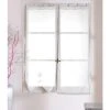 ENJOY HOME 2 Voiles Polyester 5 Passants Base Droite LUTHEO - 70 X 160 Cm Uni BLANC