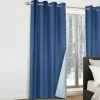 IDMARKET Lot De 2 Rideaux Thermiques Bleus 135x240 Cm - Bleu