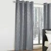 IDMARKET Lot De 2 Rideaux Thermiques Gris Anthracite Motif Courbe 140x240 Cm - Gris