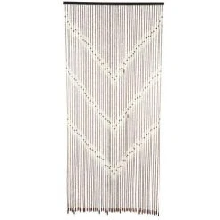 ATMOSPHERA, CRÉATEUR D'INTÉRIEUR Rideau De Porte Perles Bois Nam 90x200 - Beige