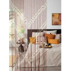 ATMOSPHERA, CRÉATEUR D'INTÉRIEUR Rideau De Porte Perles Bois Nam 90x200 - Beige -Rideau et tringle Soldes 2024 36204873 4