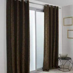 Centrale Brico Rideau Tamisant, Tilda Noir Et Doré L.140 X H.260 Cm -Rideau et tringle Soldes 2024 36524083 3