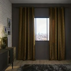 Centrale Brico Rideau Tamisant, Tilda Noir Et Doré L.140 X H.260 Cm -Rideau et tringle Soldes 2024 36524083 4