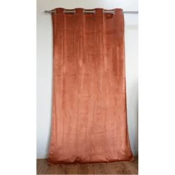 HOMEMAISON Rideau En Velours Occultant Terracotta 140 X 260 Cm - Terracotta 6 HOMEMAISON Rideau En Velours Occultant Terracotta 140 X 260 Cm - Terracotta -Rideau et tringle Soldes 2024 36527729 3