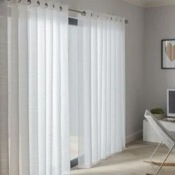 Centrale Brico Voilage Tamisant, Lola Blanc L.300 X H.240 Cm 6 Centrale Brico Voilage Tamisant, Lola Blanc L.300 X H.240 Cm -Rideau et tringle Soldes 2024 36531183 3