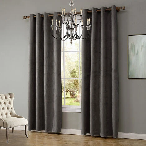 SWAGX 220x140cm Rideau Occultant Surdimensionné, Rideau En Microsuède à ?illets, Rideau De Pare-soleil Pour Salon Gris 1 SWAGX 220x140cm Rideau Occultant Surdimensionné, Rideau En Microsuède à ?illets, Rideau De Pare-soleil Pour Salon Gris