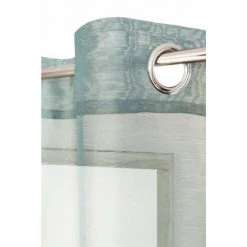 RIDEAUDISCOUNT Voilage 140 X 240 Cm à Oeillets Effet Naturel Effet Irisé Uni Vert - Vert 7 RIDEAUDISCOUNT Voilage 140 X 240 Cm à Oeillets Effet Naturel Effet Irisé Uni Vert - Vert -Rideau et tringle Soldes 2024 37072189 4