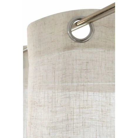RIDEAUDISCOUNT Voilage Grande Largeur 280 X 180 Cm à 14 Oeillets Effet Lin Fines Rayures Ramie Naturel - Naturel 3 RIDEAUDISCOUNT Voilage Grande Largeur 280 X 180 Cm à 14 Oeillets Effet Lin Fines Rayures Ramie Naturel - Naturel – Image 3