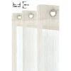 RIDEAUDISCOUNT Voilage Grande Largeur Grande Hauteur 280 X 280 Cm à 14 Oeillets Effet Naturel Fines Rayures Verticales Ramie Naturel - Naturel