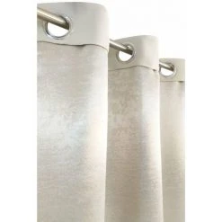 RIDEAUDISCOUNT Rideau Occultant 135 X 240 Cm à Oeillets Uni Ecru - Ecru 9 RIDEAUDISCOUNT Rideau Occultant 135 X 240 Cm à Oeillets Uni Ecru - Ecru -Rideau et tringle Soldes 2024 37418405 5