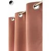 RIDEAUDISCOUNT Rideau Occultant 135 X 180 Cm à Oeillets Uni Rose - Rose