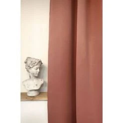 RIDEAUDISCOUNT Rideau Occultant 135 X 180 Cm à Oeillets Uni Rose - Rose 8 RIDEAUDISCOUNT Rideau Occultant 135 X 180 Cm à Oeillets Uni Rose - Rose -Rideau et tringle Soldes 2024 37570342 4