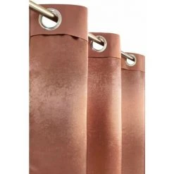 RIDEAUDISCOUNT Rideau Occultant 135 X 180 Cm à Oeillets Uni Rose - Rose 9 RIDEAUDISCOUNT Rideau Occultant 135 X 180 Cm à Oeillets Uni Rose - Rose -Rideau et tringle Soldes 2024 37570342 5