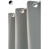 RIDEAUDISCOUNT Rideau Occultant 135 X 180 Cm à Oeillets Uni Gris Moyen - Gris