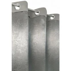 RIDEAUDISCOUNT Rideau Occultant 135 X 180 Cm à Oeillets Uni Gris Moyen - Gris 9 RIDEAUDISCOUNT Rideau Occultant 135 X 180 Cm à Oeillets Uni Gris Moyen - Gris -Rideau et tringle Soldes 2024 37787105 5