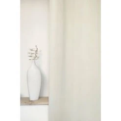 RIDEAUDISCOUNT Rideau Occultant 135 X 180 Cm à Oeillets Uni Ecru - Ecru -Rideau et tringle Soldes 2024 37787296 4