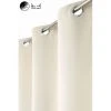 RIDEAUDISCOUNT Rideau Occultant Grande Largeur 275 X 180 Cm à Oeillets Uni Ecru - Ecru