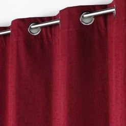 DOUCEUR D'INTRIEUR Rideau Thermique 140 X 260 Cm 100% Occultant/jacquard Darko Bordeaux - Bordeaux -Rideau et tringle Soldes 2024 37949082 3