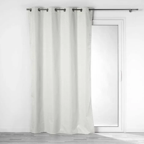 CDAFFAIRES Lot De 2 Rideaux Isolant Phonique Thermique Occultant 140 X 260 Cm Darko Blanc - Blanc 3 CDAFFAIRES Lot De 2 Rideaux Isolant Phonique Thermique Occultant 140 X 260 Cm Darko Blanc - Blanc – Image 3