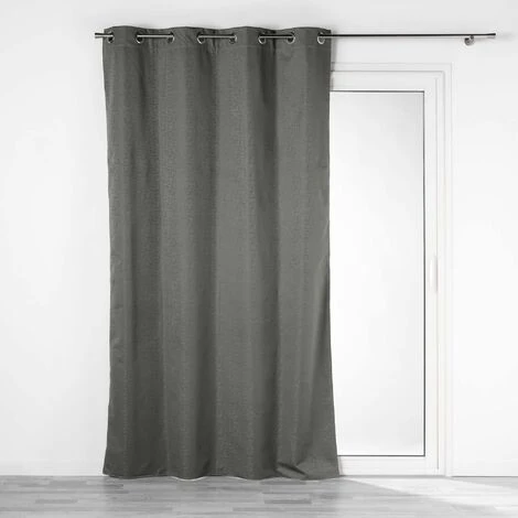 CDAFFAIRES Lot De 2 Rideaux Isolant Phonique Thermique Occultant 140 X 260 Cm Darko Gris - Anthracite 4 CDAFFAIRES Lot De 2 Rideaux Isolant Phonique Thermique Occultant 140 X 260 Cm Darko Gris - Anthracite – Image 4