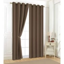 RêVES & DéCO Lot De 2 Rideaux Occultants 140 X 240 Cm Choco