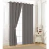 RêVES & DéCO Lot Deux Rideaux UNI Aveline 140 X 240 Cm - Gris