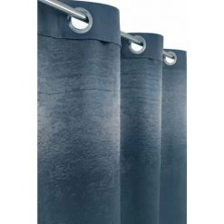 RIDEAUDISCOUNT Rideau Occultant Grande Largeur 275 X 240 Cm à Oeillets Uni Bleu Foncé - Bleu -Rideau et tringle Soldes 2024 38224116 5