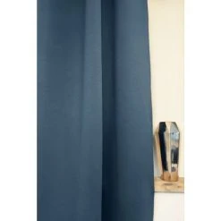 RIDEAUDISCOUNT Rideau Occultant Grande Largeur Grande Hauteur 275 X 280 Cm à Oeillets Uni Bleu Foncé - Bleu -Rideau et tringle Soldes 2024 38229930 4