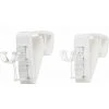 MADEINNATURE Lot De 2 Supports De Rideaux Sans Perçage Pour Tringle à Rideaux Blanc.
