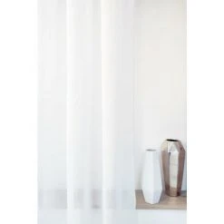 RIDEAUDISCOUNT Voilage Grande Largeur 280 X 240 Cm à 14 Oeillets Effet Lin Naturel Uni Blanc - Blanc -Rideau et tringle Soldes 2024 38937394 4