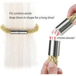 LANGRAY 2 Paquets D'embrasses Magnétiques Pour Rideaux Style Moderne Et Simple, Pratiques Et Décoratives Pour Rideaux Fins Ou épais à La Maison Ou Au Bureau (or) 7 LANGRAY 2 Paquets D'embrasses Magnétiques Pour Rideaux Style Moderne Et Simple, Pratiques Et Décoratives Pour Rideaux Fins Ou épais à La Maison Ou Au Bureau (or) -Rideau et tringle Soldes 2024 38979795 3