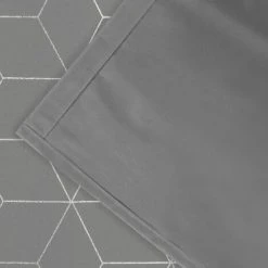 IDMARKET Lot De 2 Rideaux Thermiques Gris Anthracite Motif Géométrique 140x240 Cm - Gris -Rideau et tringle Soldes 2024 39049936 4