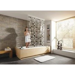 EVENES Rideau De Douche Roulant Design | Blanc -Rideau et tringle Soldes 2024 3929268 3