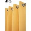 RIDEAUDISCOUNT Rideau Occultant Thermique 135 X 240 Cm à Oeillets Anti-Froid Uni Jaune - Jaune