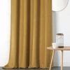 HOMEMAISON Rideau Obscurcissant Et Isolant à Galon Fronceur Jaune 140 X 260 Cm - Jaune