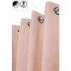 RIDEAUDISCOUNT Rideau Occultant Thermique 135 X 240 Cm à Oeillets Anti-Froid Uni Rose Clair - Rose