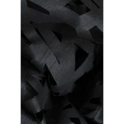 RIDEAUDISCOUNT Rideau Tamisant 140 X 240 Cm à Oeillets Ajouré Motif Lasercut Géométrique Noir - Noir -Rideau et tringle Soldes 2024 39860410 4