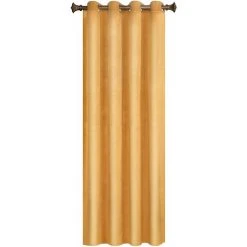 WOLTU 1PC.Rideau Occultant Avec œillets.Rideaux En Velours De Tombé Lourd De Fenêtre Thermique.Jaune Moutarde.140x225 Cm