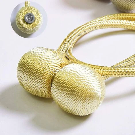 ECHOO Sangles De Rideau 4 Embrasses De Rideau Dorées, Attaches De Rideaux Magnétiques Plus Solides, Attaches De Rideaux De Style Européen Moderne, Corde Ronde Décorative Pour La Fenêtre De Bureau De Chambre à Coucher 1 ECHOO Sangles De Rideau 4 Embrasses De Rideau Dorées, Attaches De Rideaux Magnétiques Plus Solides, Attaches De Rideaux De Style Européen Moderne, Corde Ronde Décorative Pour La Fenêtre De Bureau De Chambre à Coucher