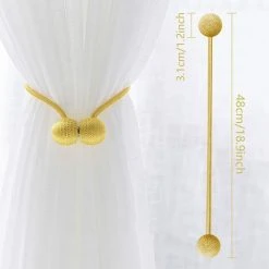 ECHOO Sangles De Rideau 4 Embrasses De Rideau Dorées, Attaches De Rideaux Magnétiques Plus Solides, Attaches De Rideaux De Style Européen Moderne, Corde Ronde Décorative Pour La Fenêtre De Bureau De Chambre à Coucher 8 ECHOO Sangles De Rideau 4 Embrasses De Rideau Dorées, Attaches De Rideaux Magnétiques Plus Solides, Attaches De Rideaux De Style Européen Moderne, Corde Ronde Décorative Pour La Fenêtre De Bureau De Chambre à Coucher -Rideau et tringle Soldes 2024 40256945 4