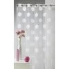 HOMEMAISON Voilage En Organza Jacquard Brodé Motif Gros Rond Blanc 130 X 240cm - Blanc