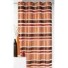 HOMEMAISON Voilage En Organza Rayures Horizontales Moka 140 X 240 Cm - Moka