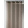 HOMEMAISON Voilage En étamine Unie Et Fils Lurex Taupe 140 X 240 Cm - Taupe