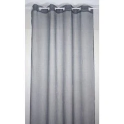 HOMEMAISON Voilage Uni à Oeillets 'Kate' Gris 140 X 240 Cm - Gris