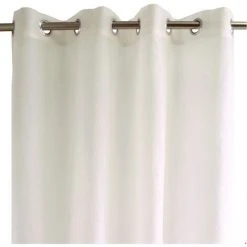 HOMEMAISON Voilage Uni Irisé Ecru 140 X 240 Cm - Ecru