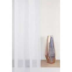 RIDEAUDISCOUNT Voilage 280 X 240 Cm à 14 Oeillets Grande Largeur Effet Lisse Grande Transparence Uni Blanc - Blanc -Rideau et tringle Soldes 2024 40924310 3