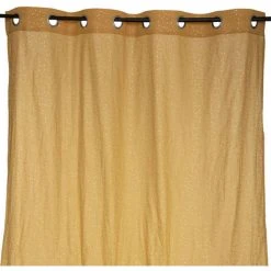 Atmosphera - Rideau Voilage Berlingot Jaune Moutarde 140 X 250 Cm - Ocre